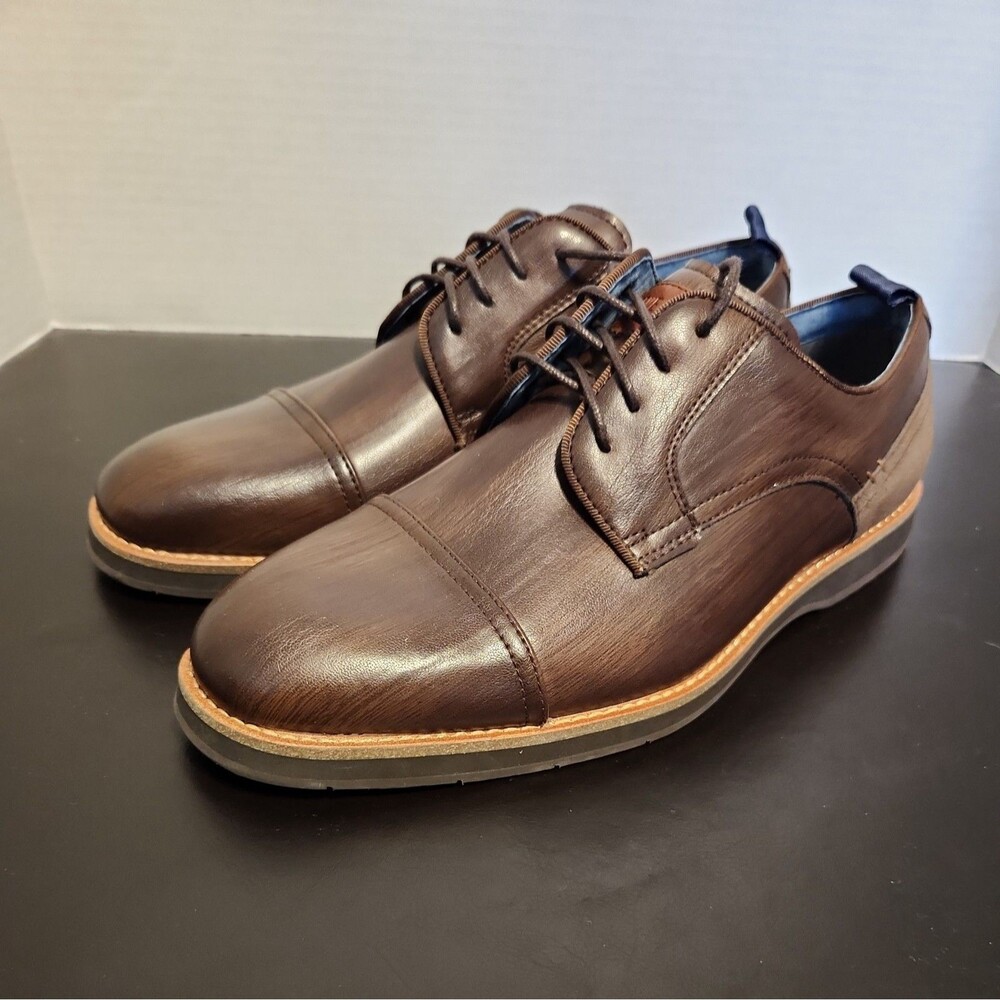 Steve Madden Mens Salente Leather Derby Dress Shoes Sz7.5